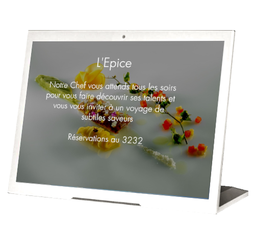 Carte des vins sur tablette